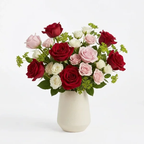 Lustrous Promise Rose Bouquet
